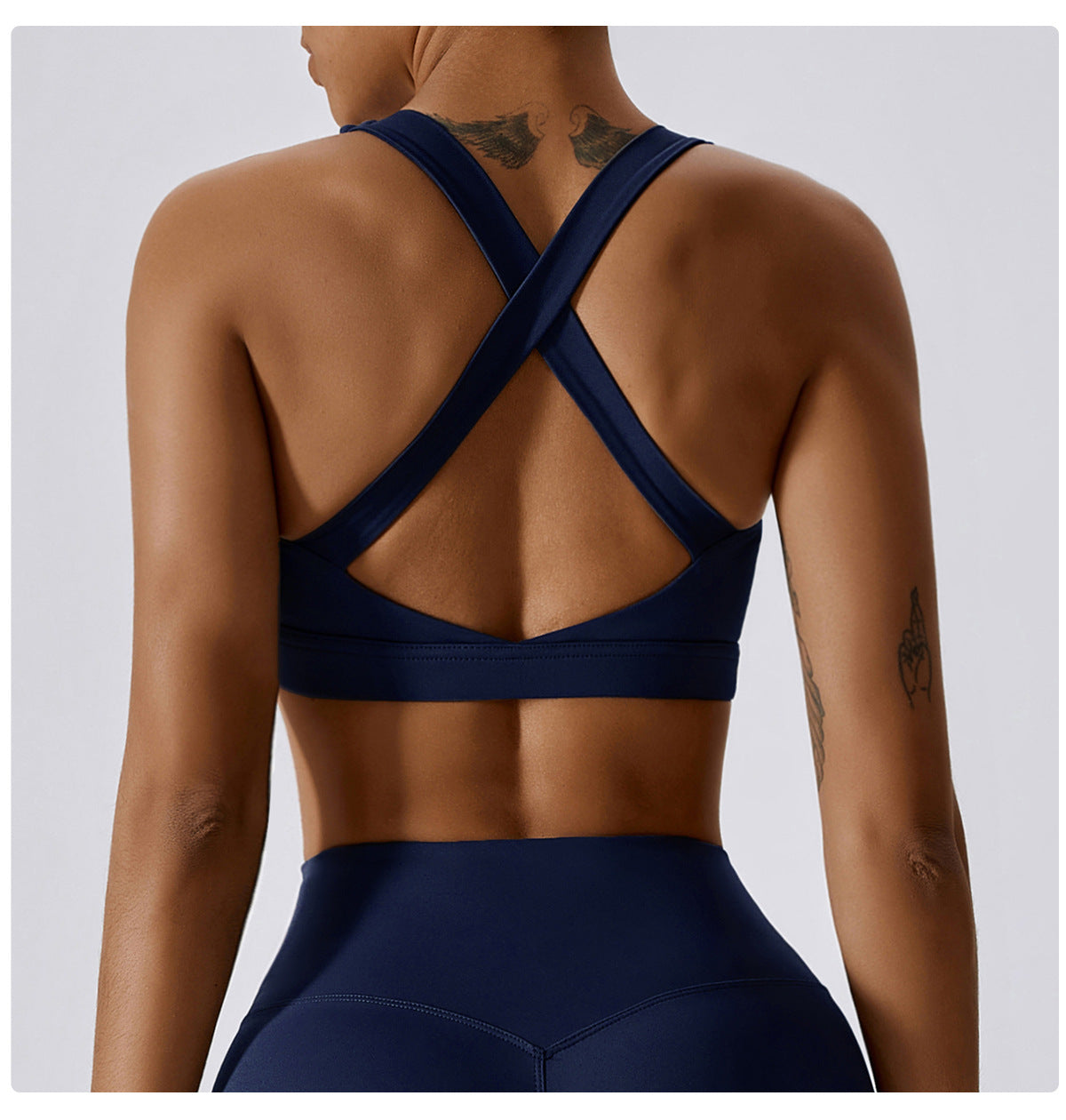 Navy blue sports bra